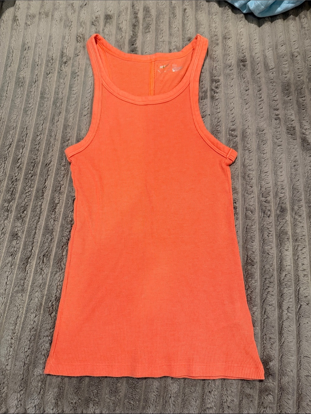 American Eagle Outfitters Ribbed Tank Top - Coral Orange